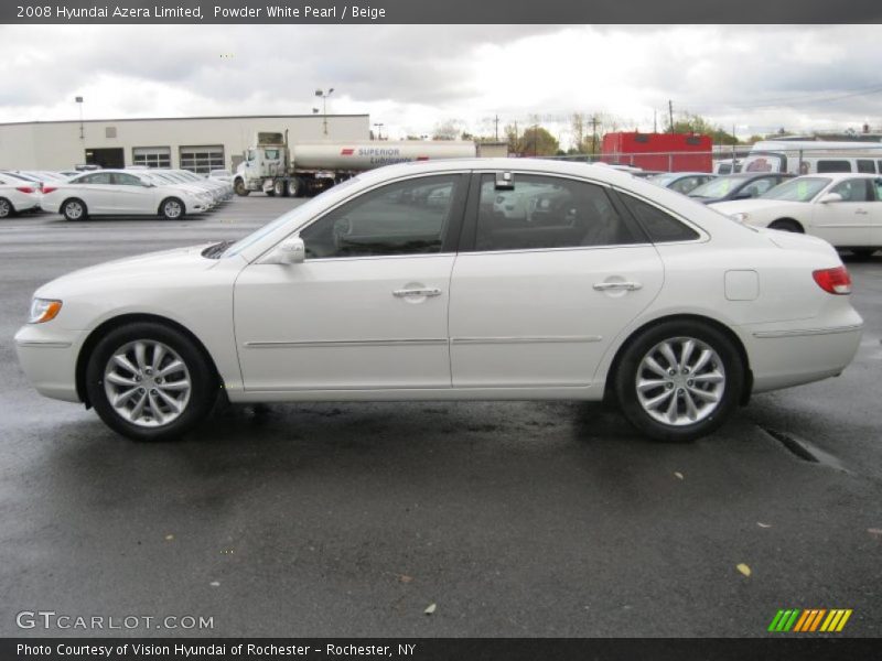 Powder White Pearl / Beige 2008 Hyundai Azera Limited