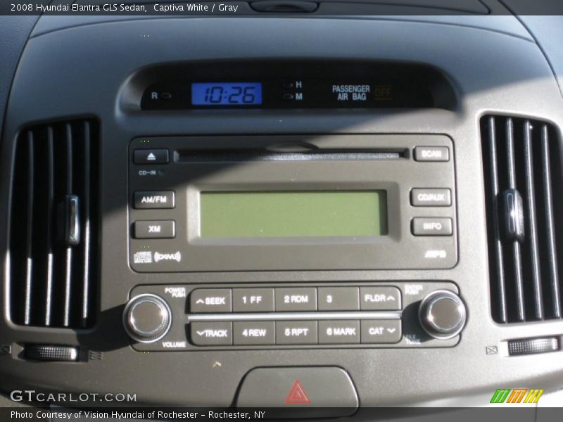 Captiva White / Gray 2008 Hyundai Elantra GLS Sedan