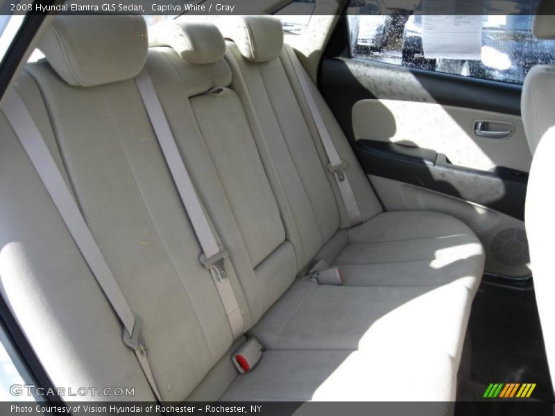 Captiva White / Gray 2008 Hyundai Elantra GLS Sedan