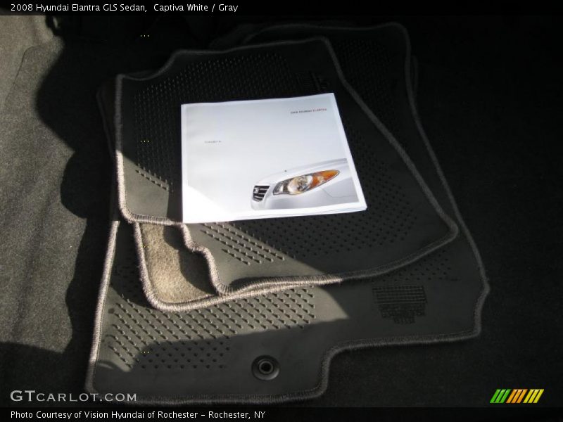 Captiva White / Gray 2008 Hyundai Elantra GLS Sedan