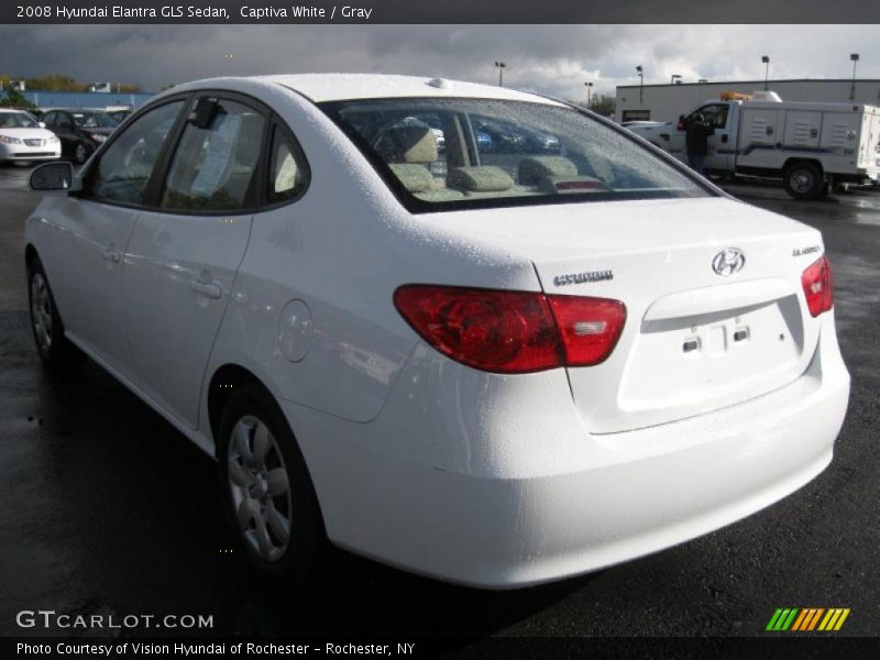 Captiva White / Gray 2008 Hyundai Elantra GLS Sedan