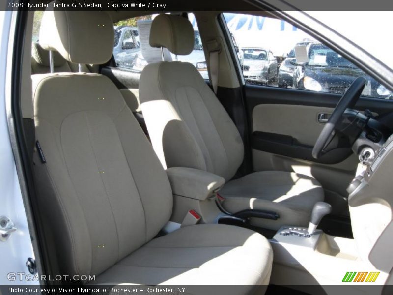 Captiva White / Gray 2008 Hyundai Elantra GLS Sedan