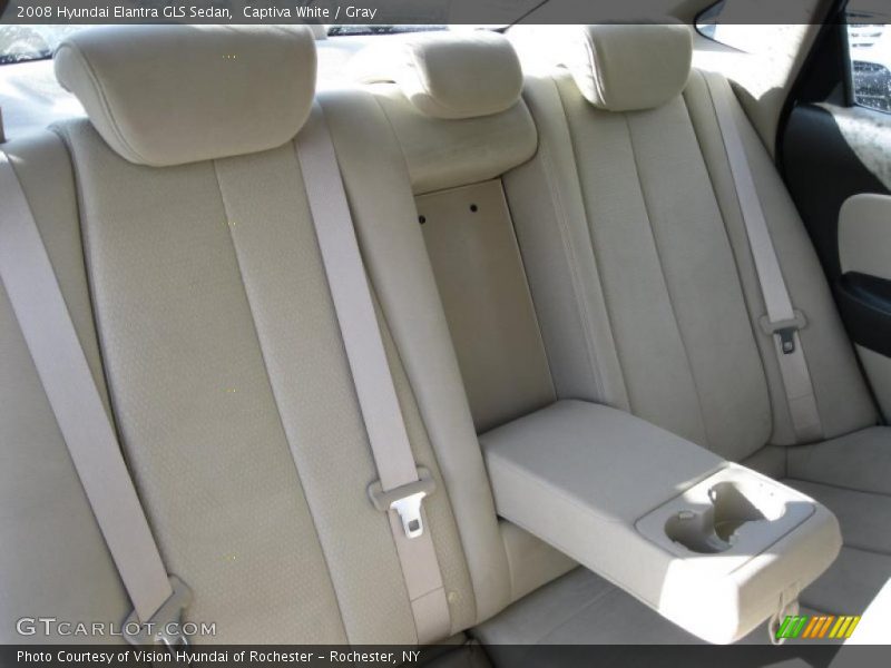 Captiva White / Gray 2008 Hyundai Elantra GLS Sedan