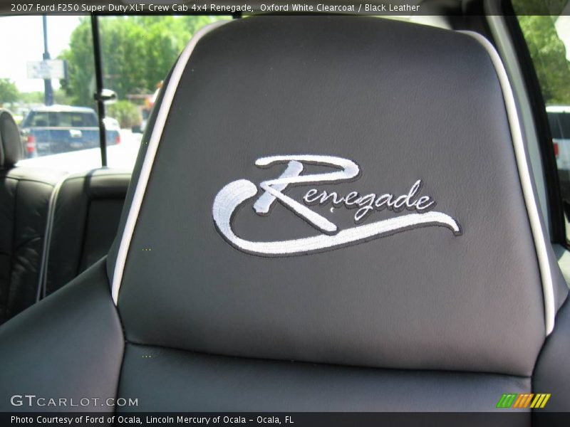 Oxford White Clearcoat / Black Leather 2007 Ford F250 Super Duty XLT Crew Cab 4x4 Renegade