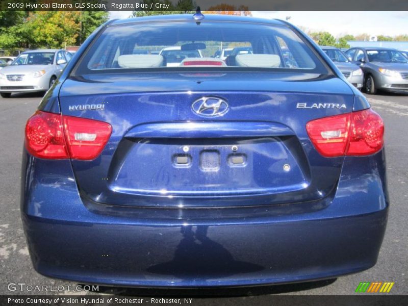 Regatta Blue / Gray 2009 Hyundai Elantra GLS Sedan