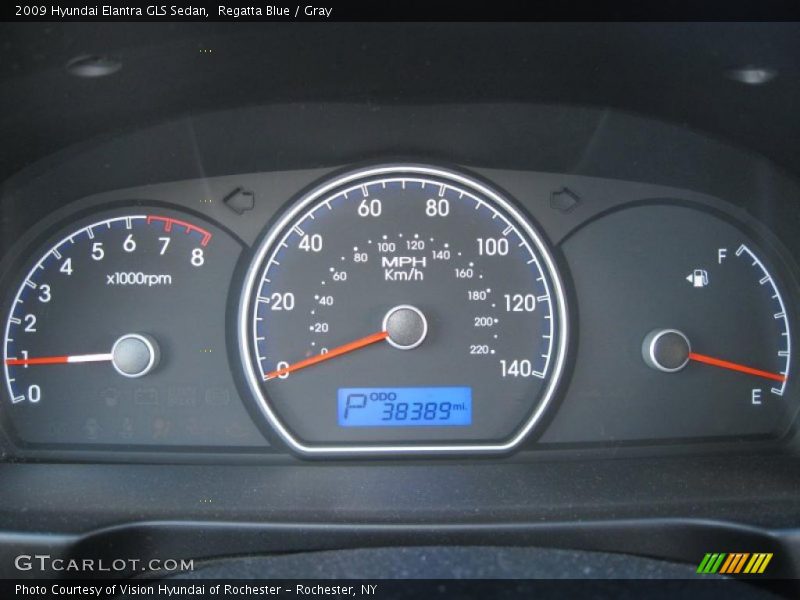 Regatta Blue / Gray 2009 Hyundai Elantra GLS Sedan