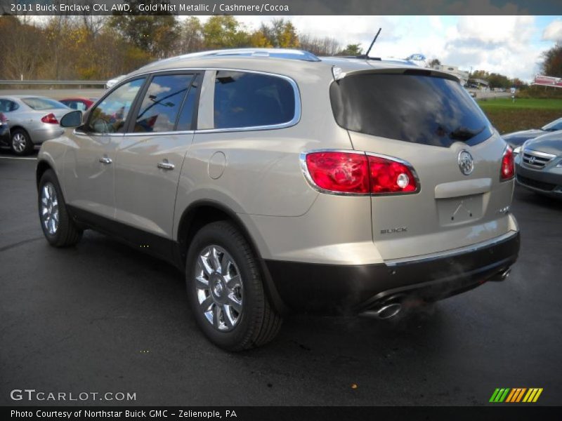 Gold Mist Metallic / Cashmere/Cocoa 2011 Buick Enclave CXL AWD