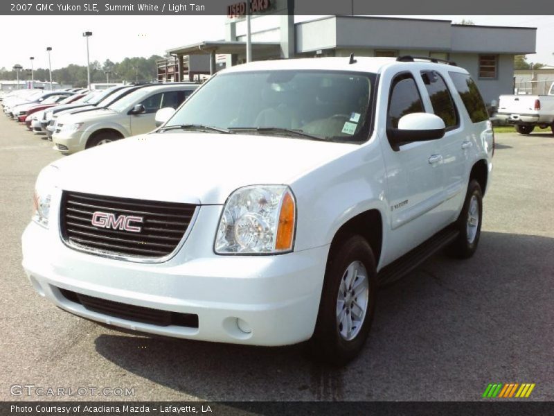 Summit White / Light Tan 2007 GMC Yukon SLE