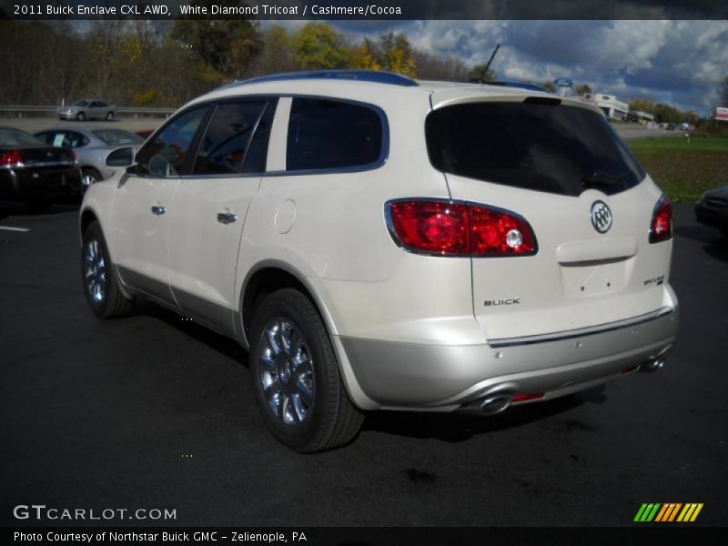 White Diamond Tricoat / Cashmere/Cocoa 2011 Buick Enclave CXL AWD
