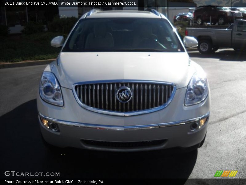 White Diamond Tricoat / Cashmere/Cocoa 2011 Buick Enclave CXL AWD