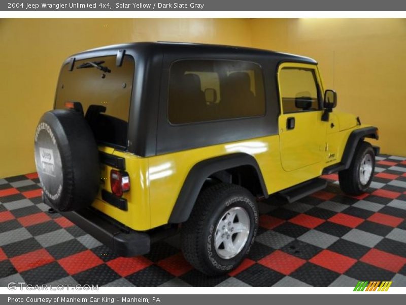 Solar Yellow / Dark Slate Gray 2004 Jeep Wrangler Unlimited 4x4