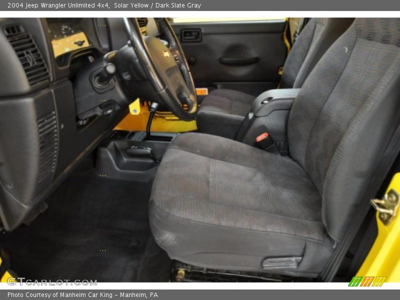 Solar Yellow / Dark Slate Gray 2004 Jeep Wrangler Unlimited 4x4