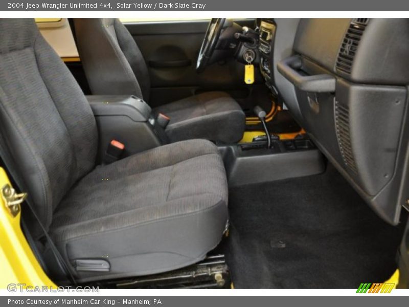 Solar Yellow / Dark Slate Gray 2004 Jeep Wrangler Unlimited 4x4