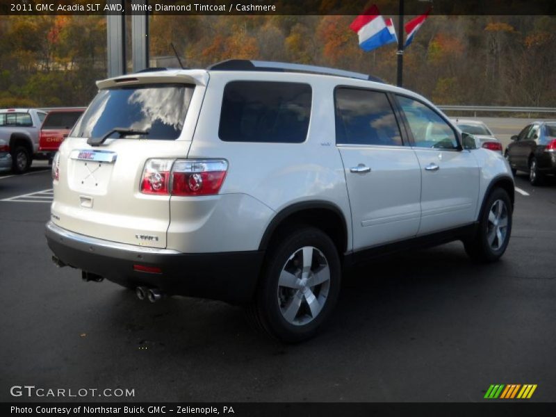 White Diamond Tintcoat / Cashmere 2011 GMC Acadia SLT AWD