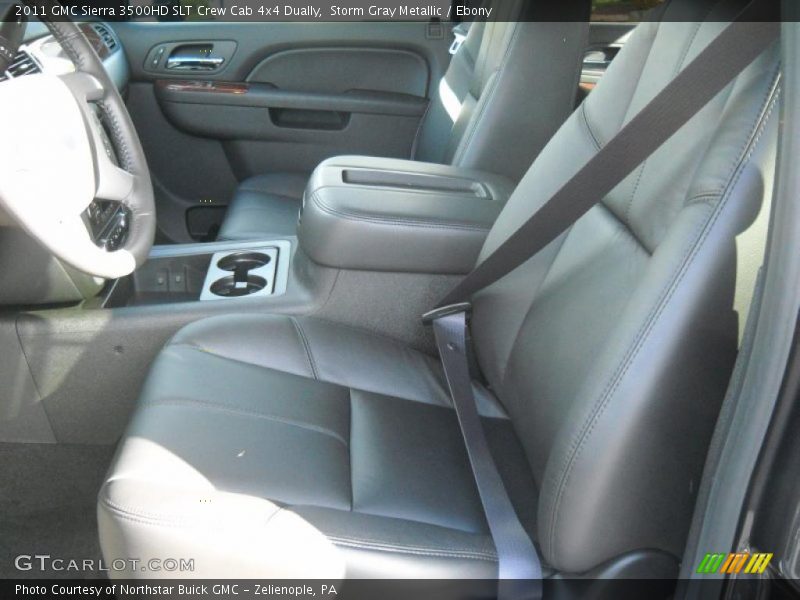Storm Gray Metallic / Ebony 2011 GMC Sierra 3500HD SLT Crew Cab 4x4 Dually
