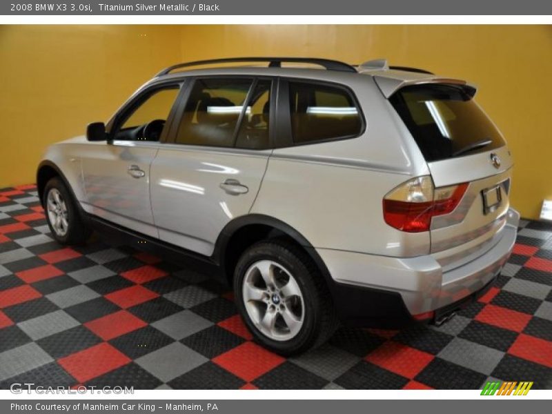 Titanium Silver Metallic / Black 2008 BMW X3 3.0si
