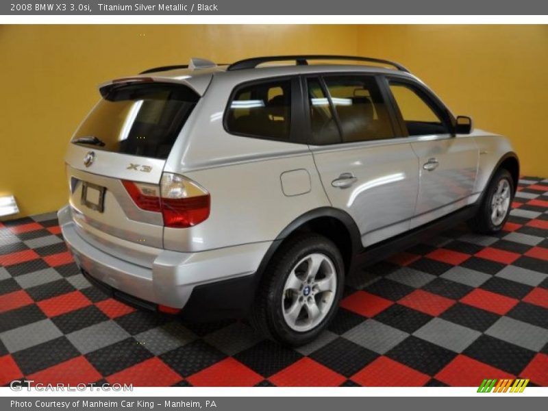 Titanium Silver Metallic / Black 2008 BMW X3 3.0si