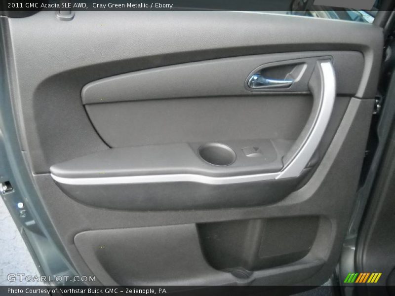 Gray Green Metallic / Ebony 2011 GMC Acadia SLE AWD