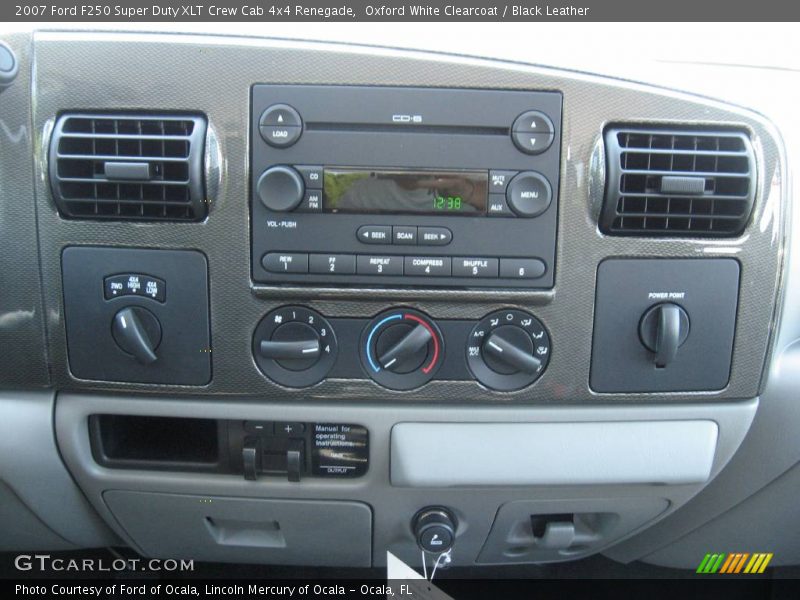 Oxford White Clearcoat / Black Leather 2007 Ford F250 Super Duty XLT Crew Cab 4x4 Renegade