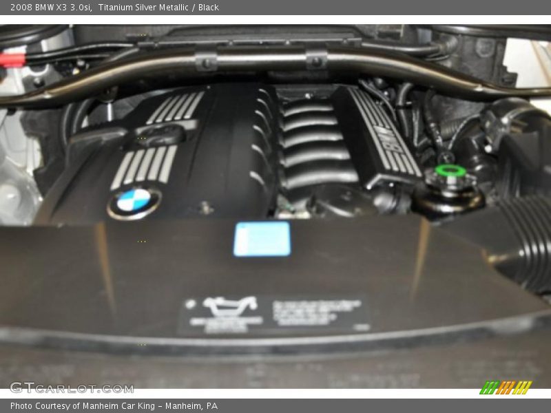 Titanium Silver Metallic / Black 2008 BMW X3 3.0si