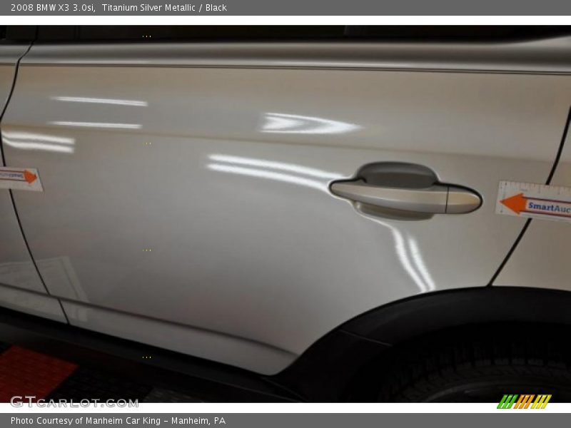 Titanium Silver Metallic / Black 2008 BMW X3 3.0si