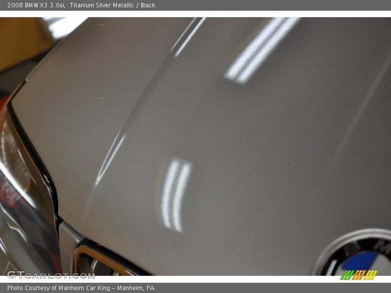 Titanium Silver Metallic / Black 2008 BMW X3 3.0si