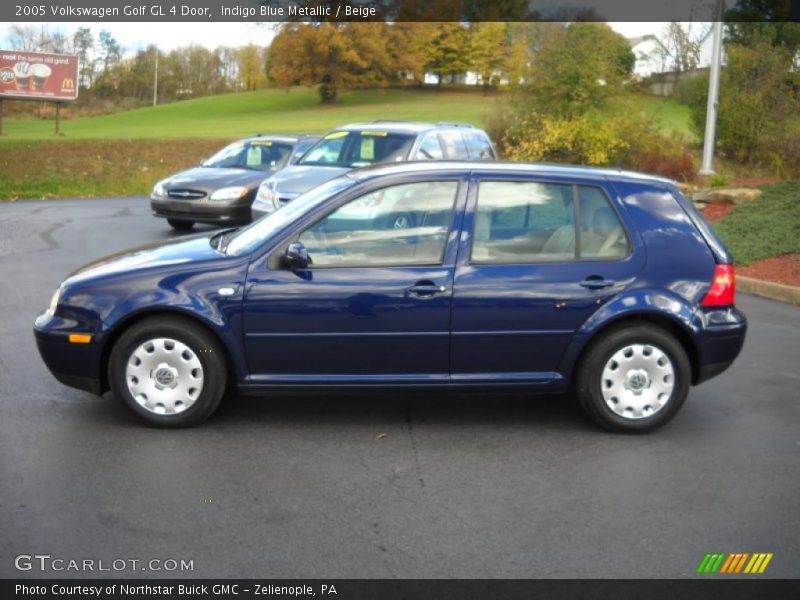 Indigo Blue Metallic / Beige 2005 Volkswagen Golf GL 4 Door