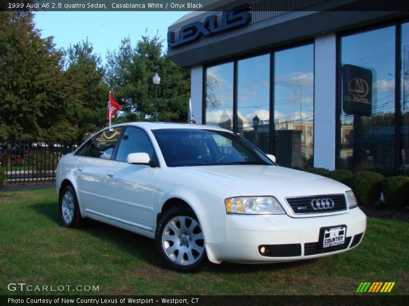 Casablanca White / Onyx Black 1999 Audi A6 2.8 quattro Sedan