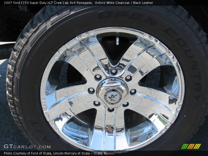 Oxford White Clearcoat / Black Leather 2007 Ford F250 Super Duty XLT Crew Cab 4x4 Renegade