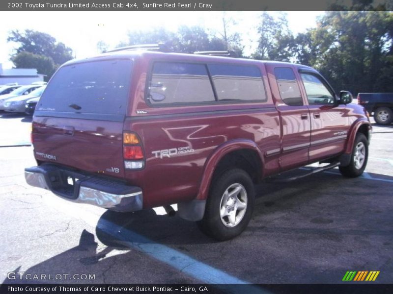 Sunfire Red Pearl / Gray 2002 Toyota Tundra Limited Access Cab 4x4