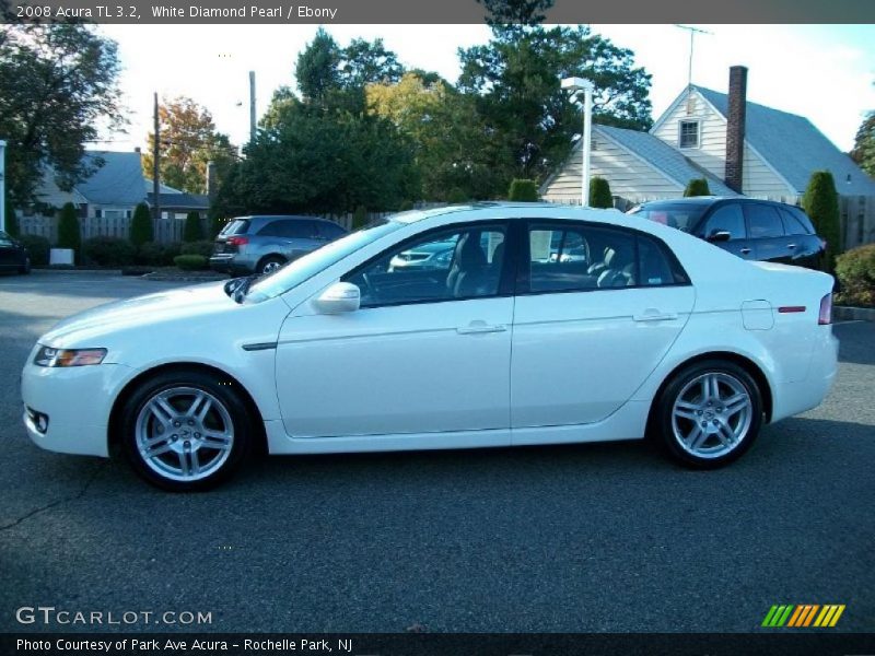 White Diamond Pearl / Ebony 2008 Acura TL 3.2