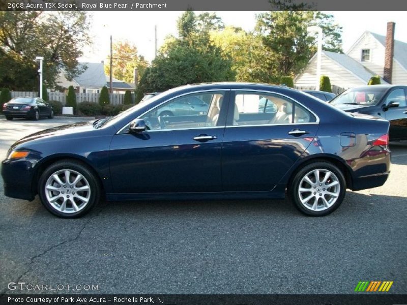 Royal Blue Pearl / Parchment 2008 Acura TSX Sedan