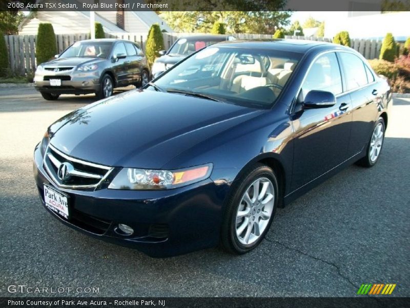 Royal Blue Pearl / Parchment 2008 Acura TSX Sedan