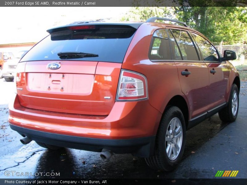 Redfire Metallic / Camel 2007 Ford Edge SE AWD