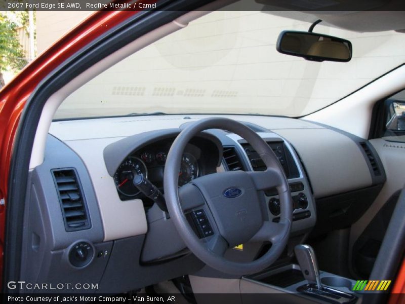 Redfire Metallic / Camel 2007 Ford Edge SE AWD