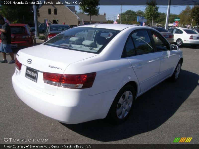 Powder White Pearl / Gray 2008 Hyundai Sonata GLS