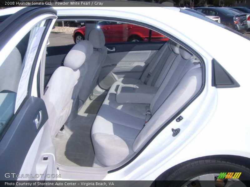 Powder White Pearl / Gray 2008 Hyundai Sonata GLS