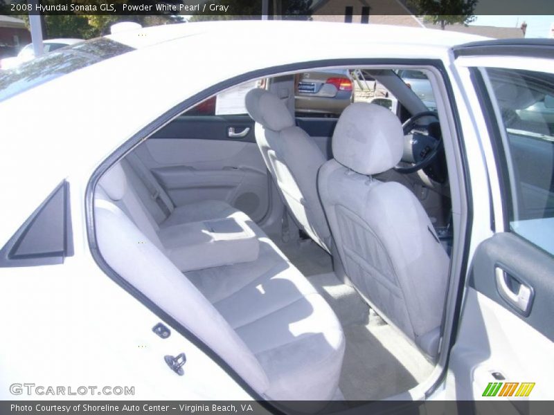 Powder White Pearl / Gray 2008 Hyundai Sonata GLS