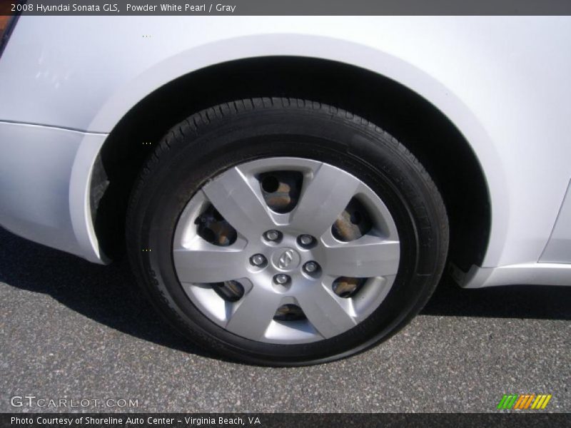 Powder White Pearl / Gray 2008 Hyundai Sonata GLS