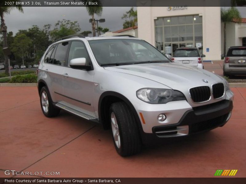 Titanium Silver Metallic / Black 2007 BMW X5 3.0si
