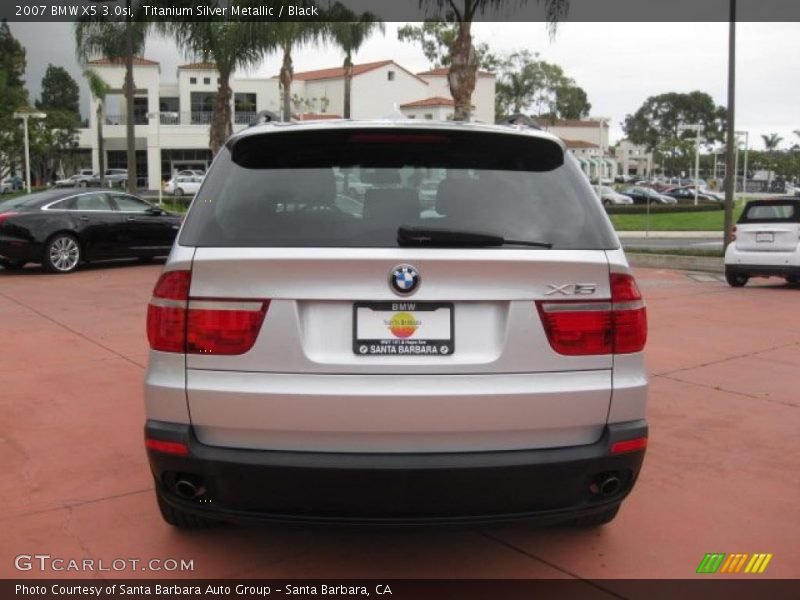 Titanium Silver Metallic / Black 2007 BMW X5 3.0si