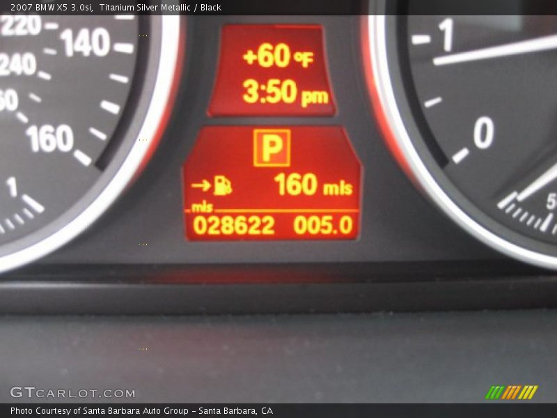 Titanium Silver Metallic / Black 2007 BMW X5 3.0si