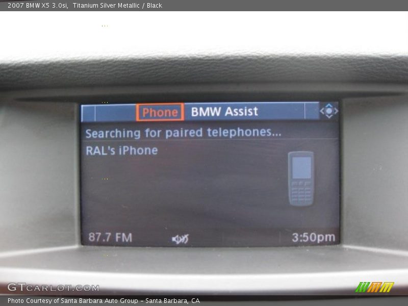 Titanium Silver Metallic / Black 2007 BMW X5 3.0si