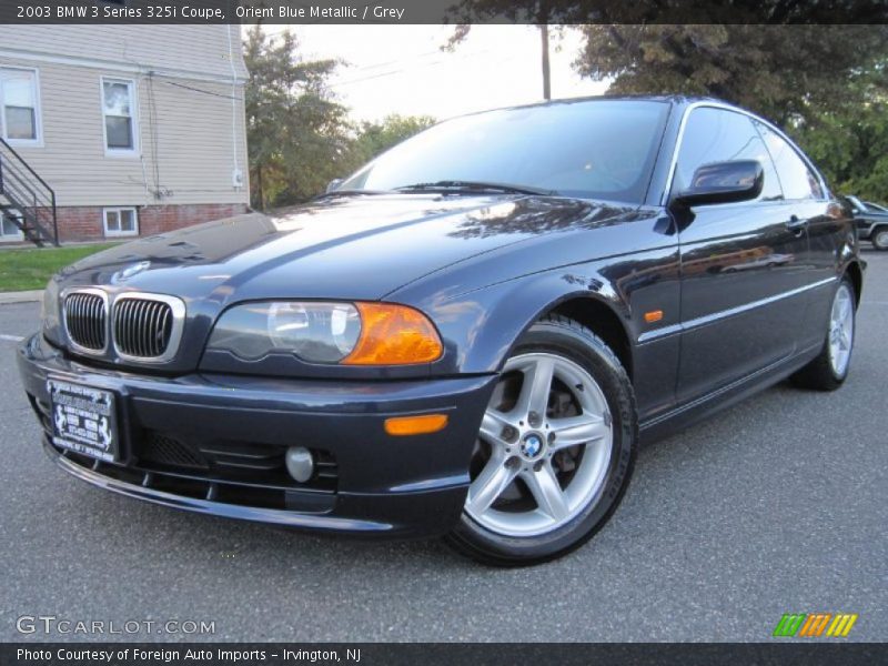 Orient Blue Metallic / Grey 2003 BMW 3 Series 325i Coupe