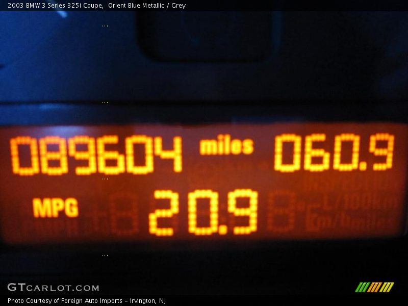 Orient Blue Metallic / Grey 2003 BMW 3 Series 325i Coupe