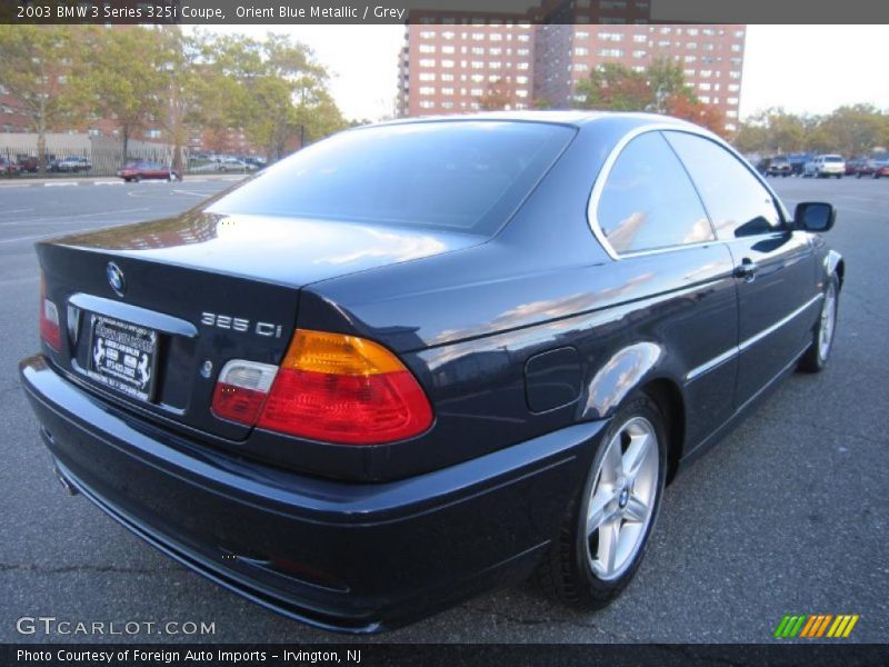 Orient Blue Metallic / Grey 2003 BMW 3 Series 325i Coupe