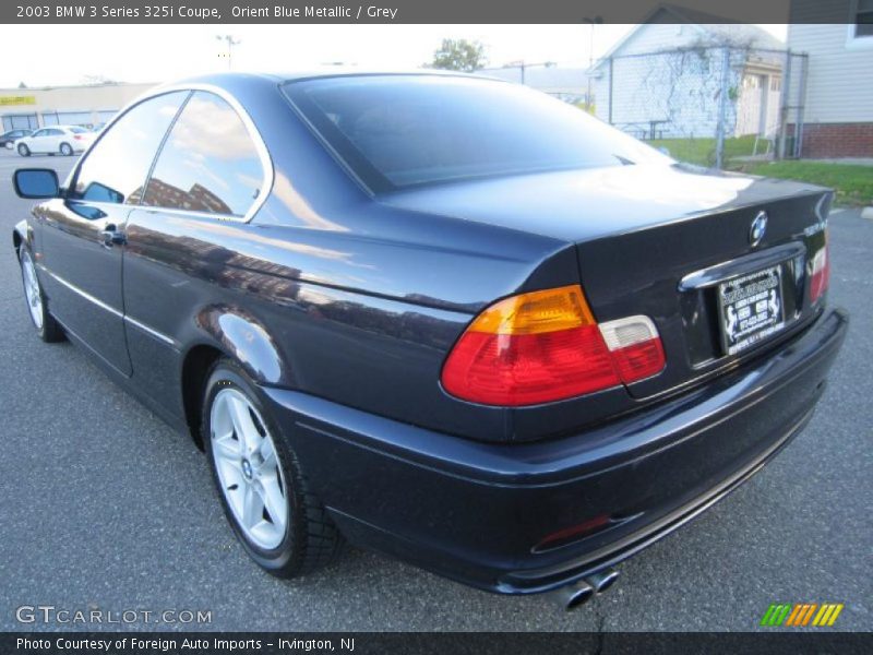 Orient Blue Metallic / Grey 2003 BMW 3 Series 325i Coupe