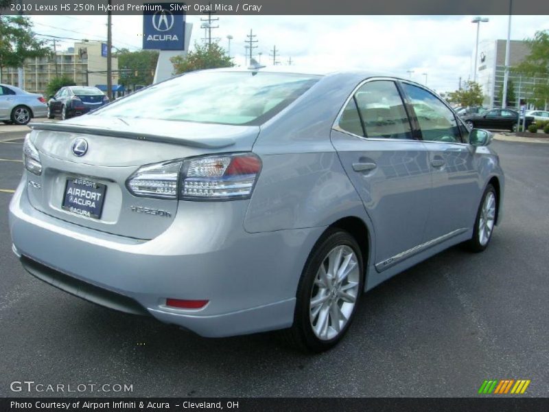 Silver Opal Mica / Gray 2010 Lexus HS 250h Hybrid Premium