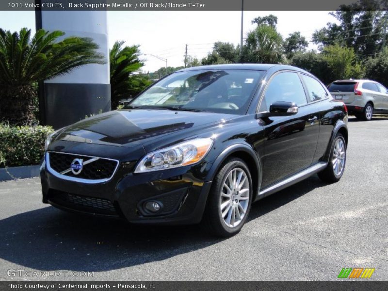 Black Sapphire Metallic / Off Black/Blonde T-Tec 2011 Volvo C30 T5