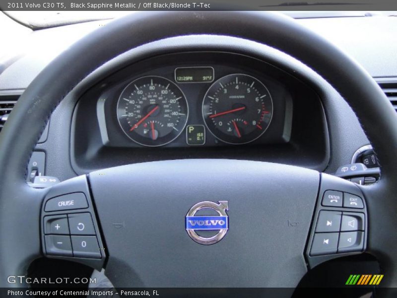 Black Sapphire Metallic / Off Black/Blonde T-Tec 2011 Volvo C30 T5